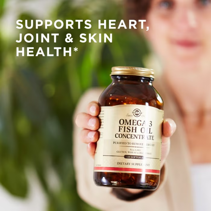 Solgar Omega 3 Fish Oil Concentrate Cardiovascular health Brain and eye health  Joint comfort Softgels