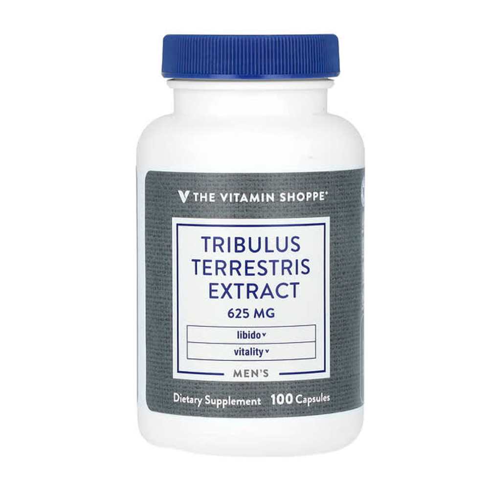 The Vitamin Shoppe Men's Tribulus Terrestris Extract 625 Mg Supports Men's Vitality and Libido with A Potent Herbal Extract 100 Capsules