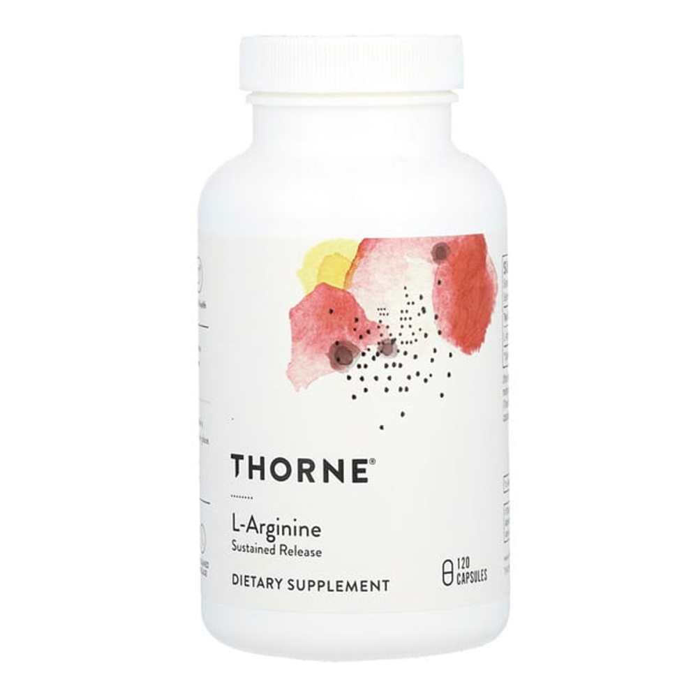 Thorne L-Arginine Sustained Release Circulatory support Heart and vessel health Exercise performance Men’s vitality  500 mg per caps 120 Capsules
