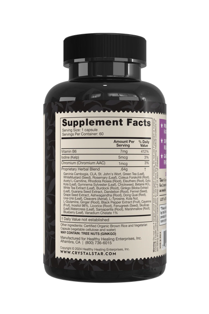 Crystal Star Tummy Control Help Counteract Menopausal Weight Gain 60 Vegetarian Capsules