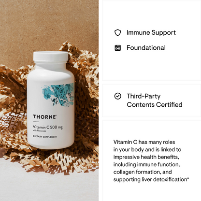 Thorne Vitamin C with Flavonoids Antioxidant Support Immune Support Collagen Formation 90 Capsules