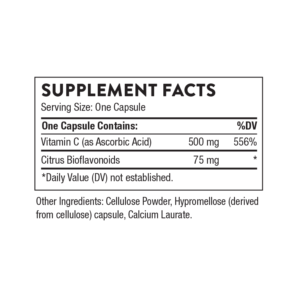 Thorne Vitamin C with Flavonoids Antioxidant Support Immune Support Collagen Formation 90 Capsules