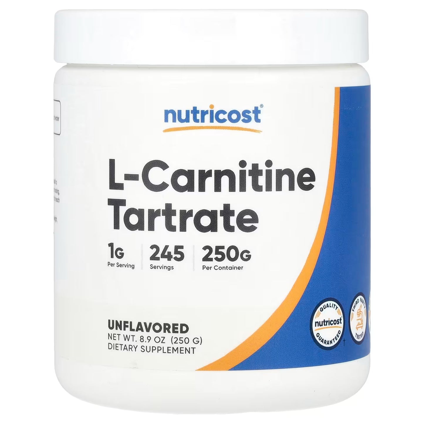 Nutricost L-Carnitine Tartrate Powder 100g – 100 Servings, Amino Acid & Fitness Supplement