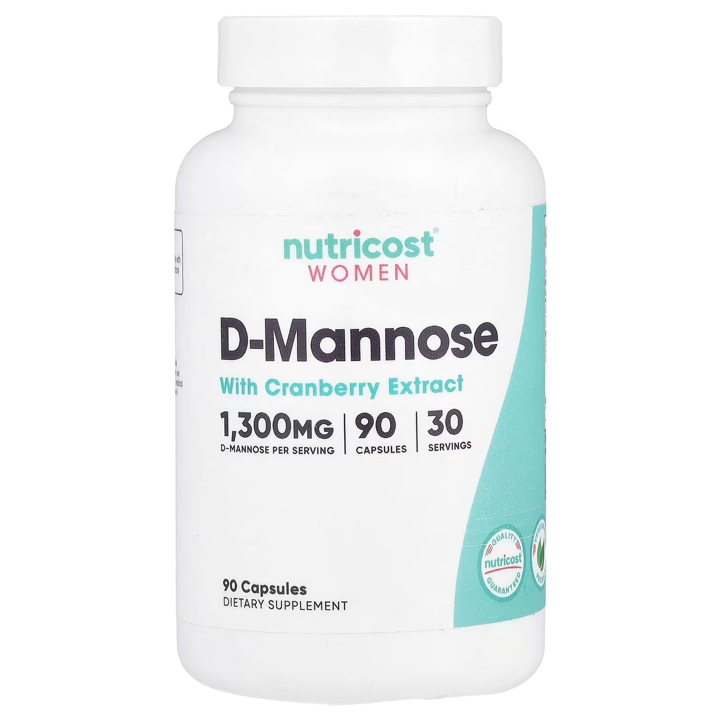 Nutricost D-Mannose with Cranberry Extract – 180 Capsules, 60 Servings, Women’s Wellness Supplement
