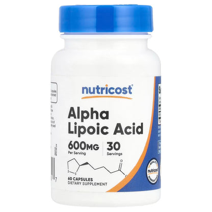 Nutricost Alpha Lipoic Acid 600mg – 60 Capsules, Antioxidant & Wellness Supplement