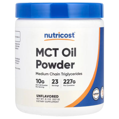 Nutricost C8 MCT Oil Powder 8oz – 95% C8 MCT, 23 Servings, MCT Supplemen