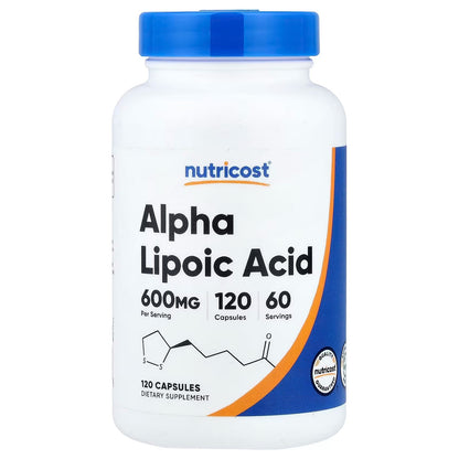 Nutricost Alpha Lipoic Acid 600mg – 60 Capsules, Antioxidant & Wellness Supplement