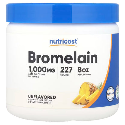 Nutricost Bromelain Powder 4 oz (113g) – Non-GMO, Vegetarian & Gluten-Free Enzyme Supplement