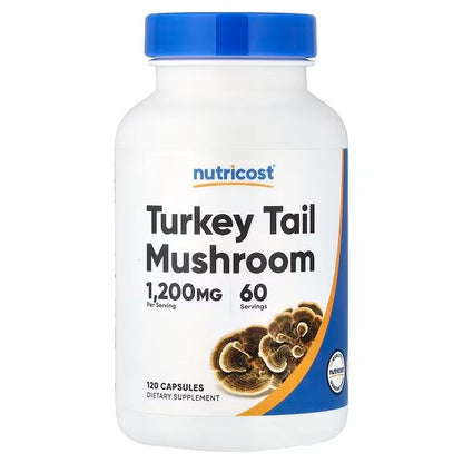 Nutricost Turkey Tail Mushroom 1200mg – 120 Capsules, 60 Servings, Functional Mushroom Supplement