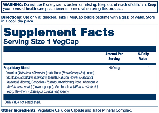 Solaray Sleep Blend Sp-17  Herbal Support 100 Veg Caps
