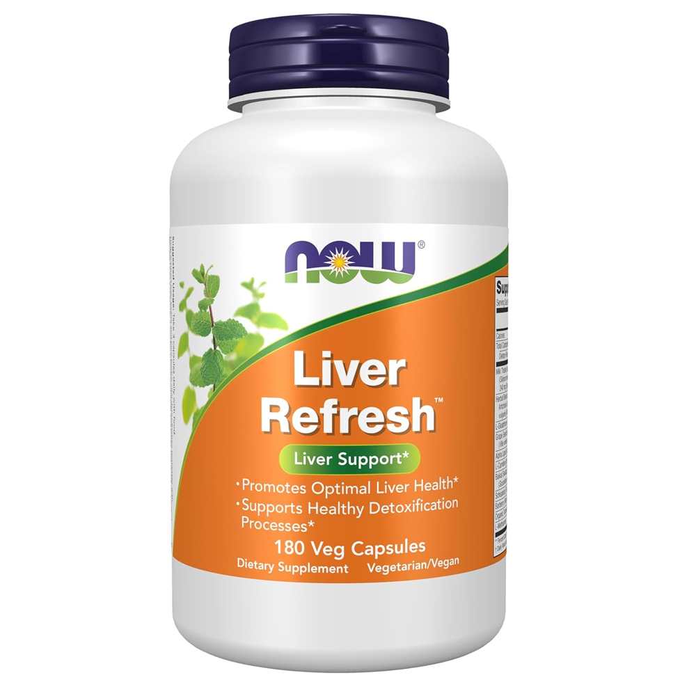 Now Foods Liver Refresh with Milk Thistle Extract and Unique Herb-Enzyme Blend, 180 Veg Capsules