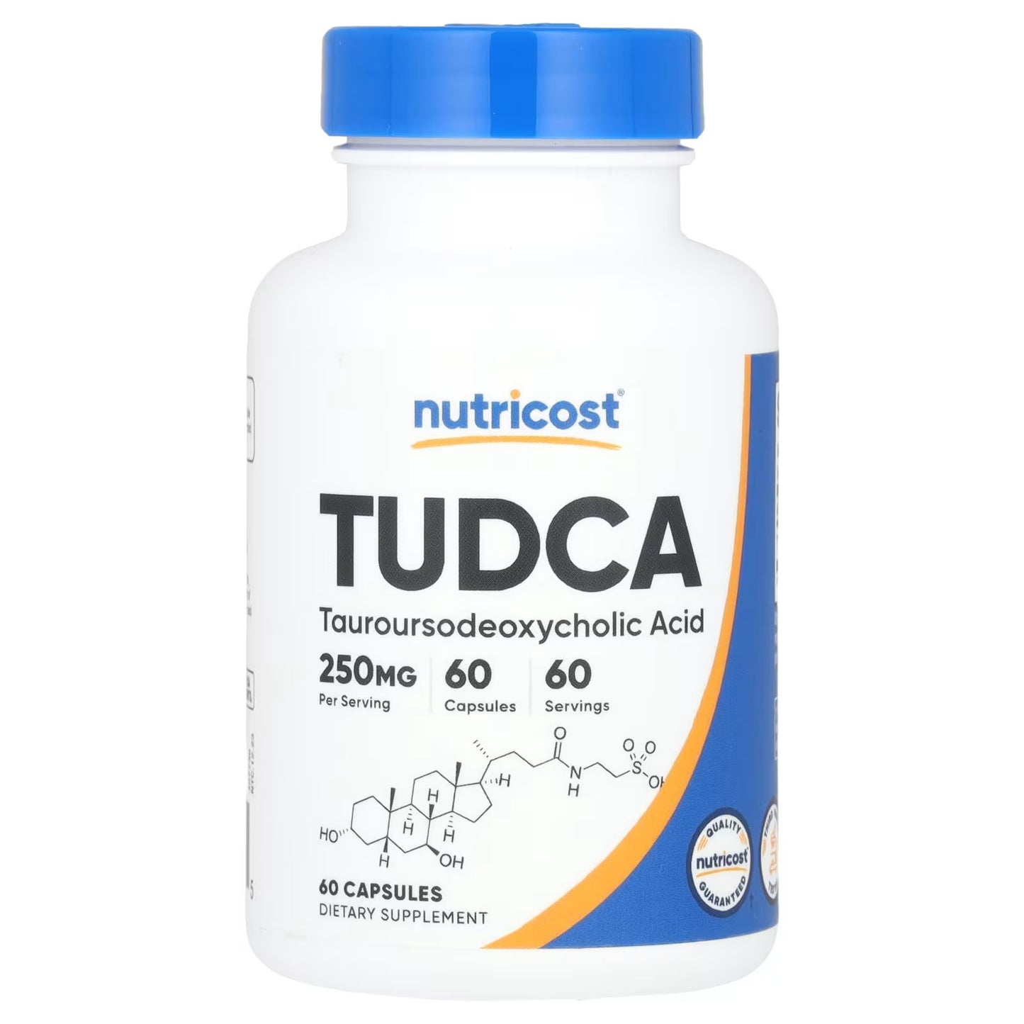 Nutricost TUDCA 250mg – 60 Capsules | Tauroursodeoxycholic Acid, Gluten-Free & GMO-Free