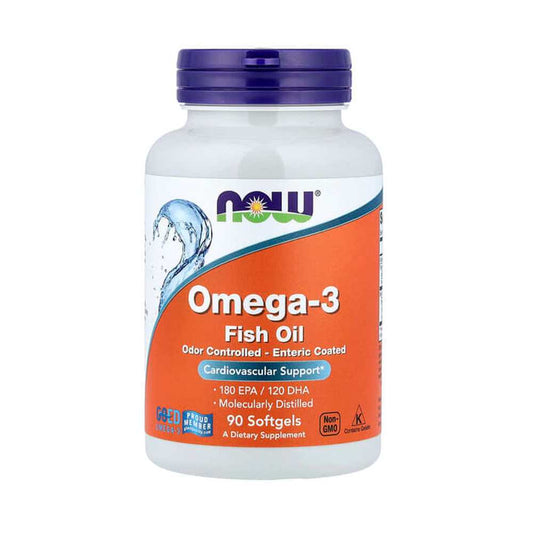 Now Foods Omega-3 Fish Oil Cardiovascular Health Brain and Eye Health General Wellness Softgels